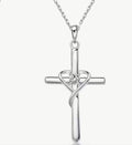 1016 - Sterling Silver Ladies Cross Necklace