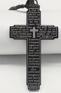 1018 - Cross Pendant with the Lords Prayer Bible Verse