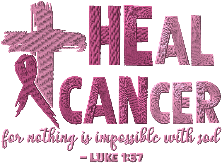 CAN100 - He Can Heal Cancer, for nothing is impossible with god Ladies Embroidered Sweatshirt