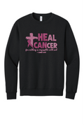 CAN100 - He Can Heal Cancer, for nothing is impossible with god Ladies Embroidered Sweatshirt