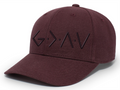 CH104 - Ladies Maroon God is Greater Hat (God is greater  than the ups and downs)
