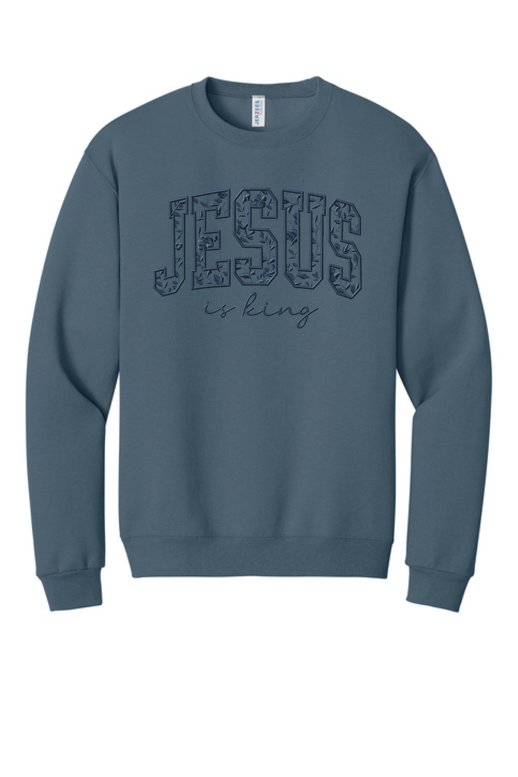CS105 - Jesus is King Ladies Embroidered Sweatshirt