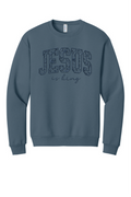 CS105 - Jesus is King Ladies Embroidered Sweatshirt
