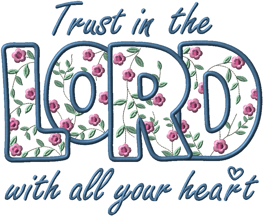 CS107 - Trust in the Lord with all your heart Ladies Embroidered Sweatshirt
