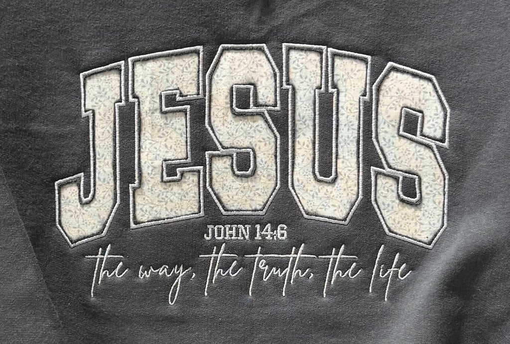 CS115 - Jesus the way, the truth, the life Crewneck Sweatshirt Charcoal Grey