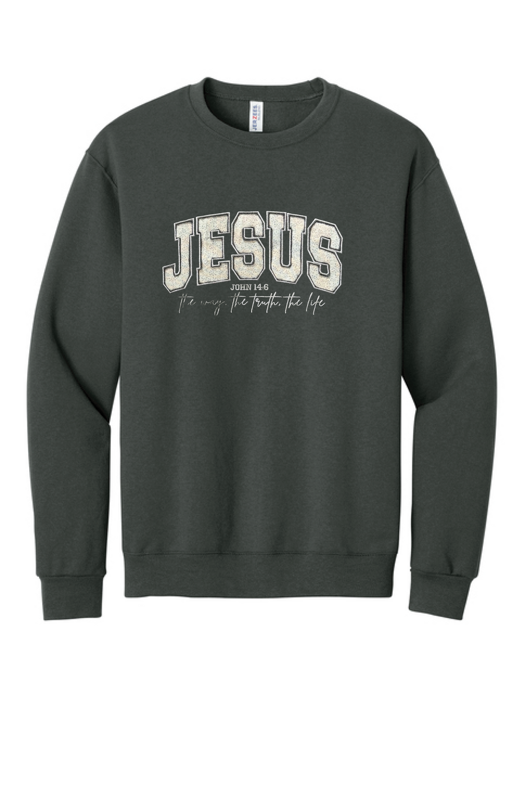 CS115 - Jesus the way, the truth, the life Crewneck Sweatshirt Charcoal Grey