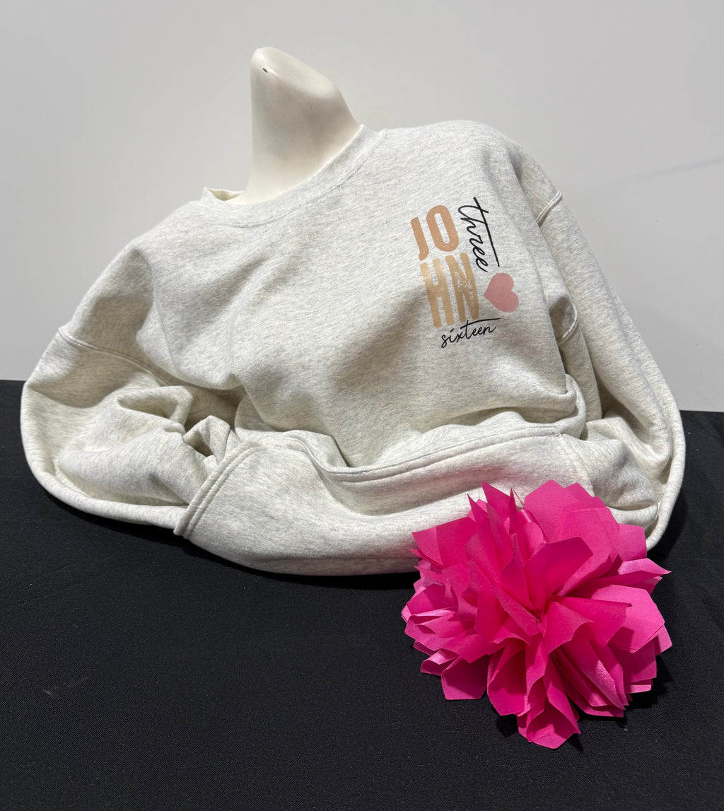 CS200 - For God So Loved the World Crewneck Sweatshirt with Front Pocket
