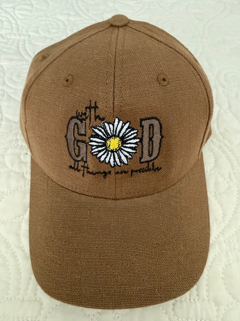 CH104 - With God all things are possible Ladies Hat